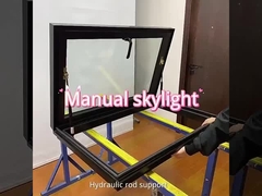 जल प्रतिरोधी एल्यूमीनियम स्काईलाइट शेड मैनुअल एल्यूमीनियम स्काईलाइट फ्रेम 6mm+15A+6mm