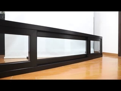 मौसम प्रतिरोधी ऊर्ध्वाधर स्लाइडिंग खिड़कियां कार्यालयों के लिए एल्यूमीनियम और ग्लास खिड़की होटल