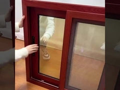 कीट स्क्रीन बाथरूम के लिए एल्यूमीनियम स्लाइडिंग विंडो वुडग्रेन रंग